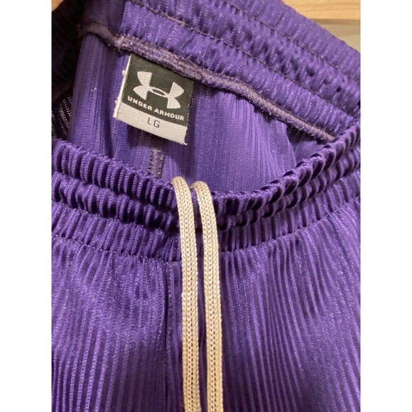 Vtg UNDER ARMOUR 90S  2000s Jock Basketball Purple Loose Shorts RARE L - Picture 5 of 5